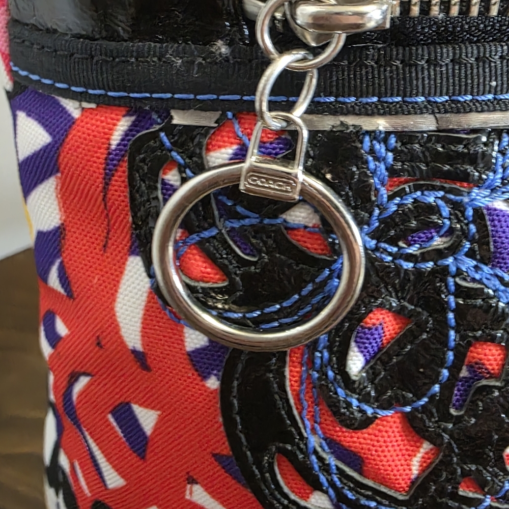 COACH Poppy Blossom Glam Mulit Color Tote Bag - Picture 14 of 14